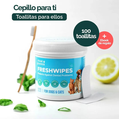 Pack de toallitas dentales para mascotas