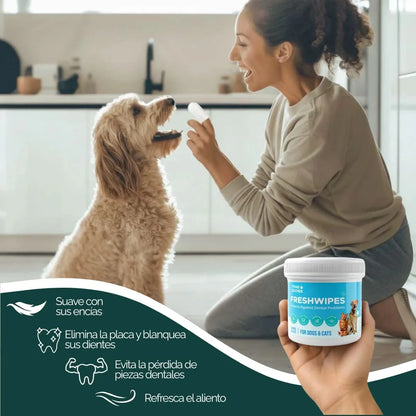 Pack de toallitas dentales para mascotas