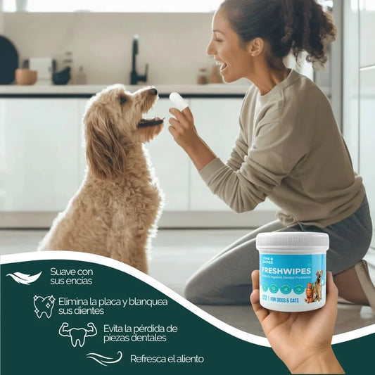 Pack de toallitas dentales para mascotas