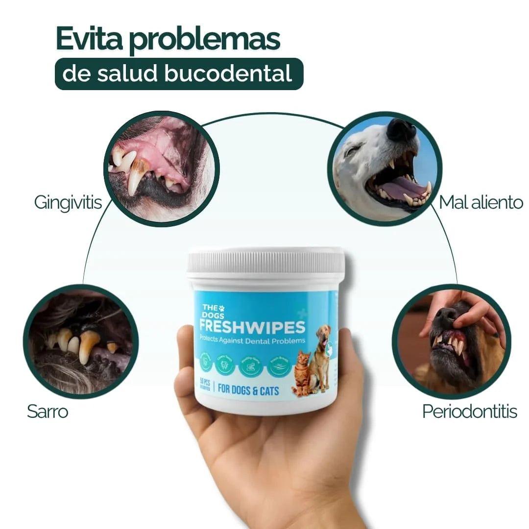 Pack de toallitas dentales para mascotas