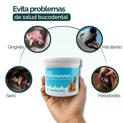 Pack de toallitas dentales para mascotas