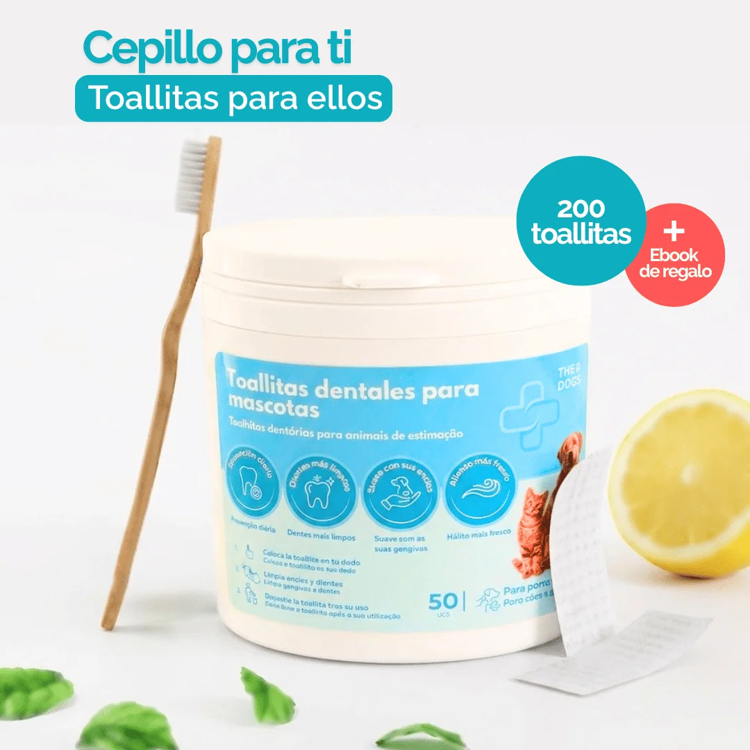 Toallitas dentales para mascotas