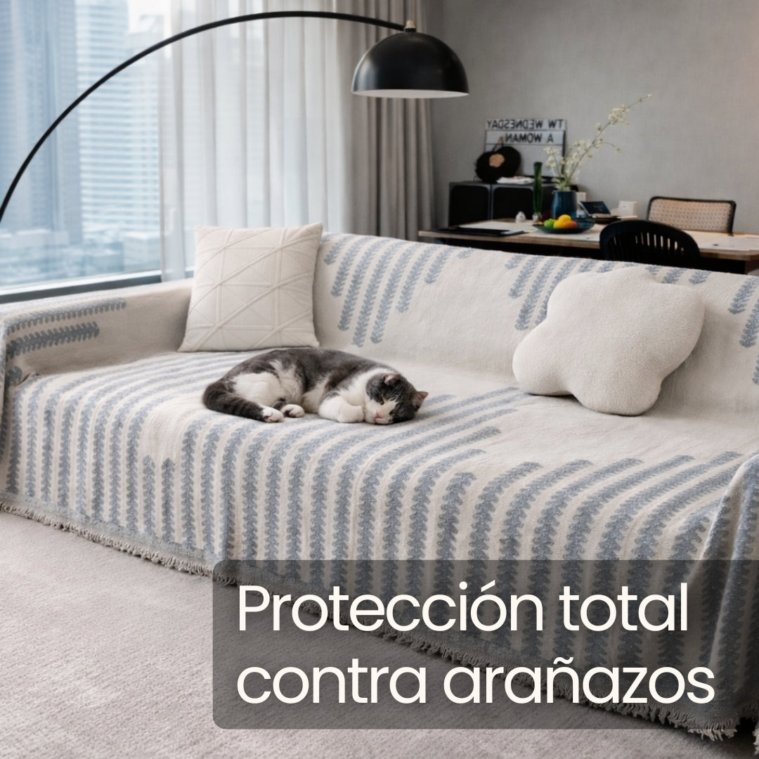 Manta para sofá anti arañazos