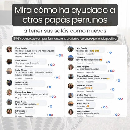 Manta anti arañazos para sofá
